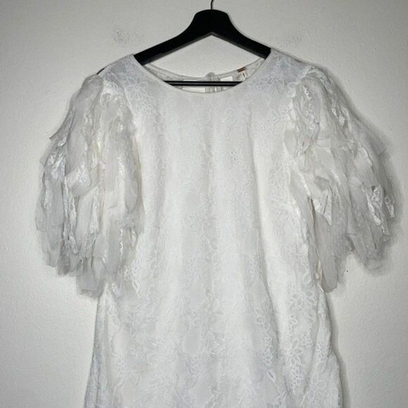 Free People Songbird Mini Dress White Size Large - Picture 7 of 13